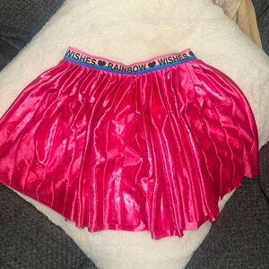 Rainbow wishes pink metallic skirt